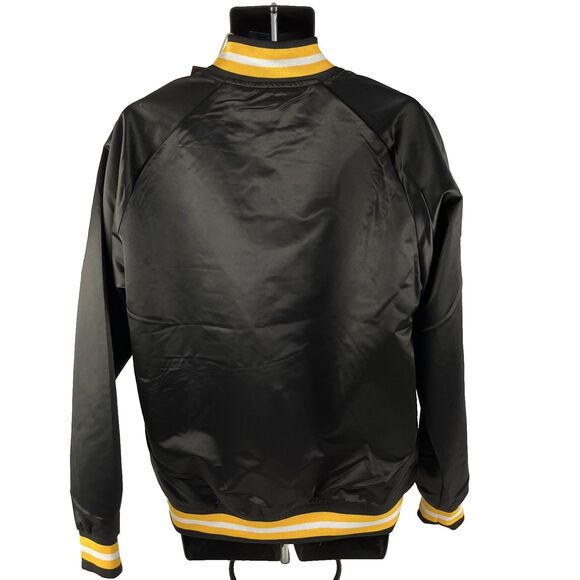 New Mens Mitchell And Ness Pittsburgh Penguins Satin Bomber Jacket Sz L NWT - Picture 6 of 10